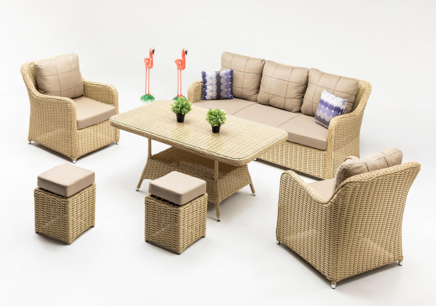 Oleskeluryhmä Linento Garden Cosmo, 5-istuttava, beige