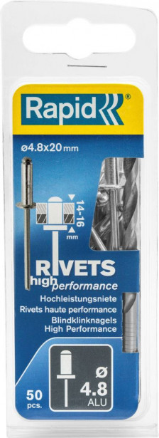 Vetoniitti Rapid, 4.8X20mm, 50kpl