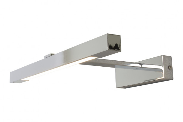 LED-seinävalaisin Aneta Lighting Lucca, 9W, 380x250x50mm, IP44, valkoinen/kromi