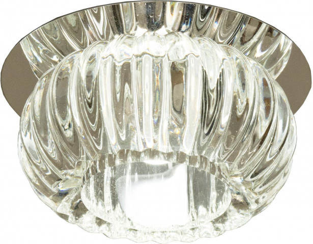 LED-alasvalo Aneta Lighting Sorrento, IP44 Ø 100x85 mm, upotettava kirkas lasi, kromi