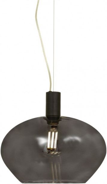 Riippuvalaisin Aneta Lighting Bell, Ø35cm, musta/savulasi