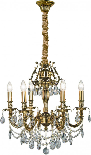 Kattokruunu Aneta Lighting Versailles, 6-osainen, K9-kristalli, kulta