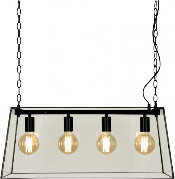 Kattovalaisin Aneta Lighting Diplomat, 72x30cm, musta/kirkas