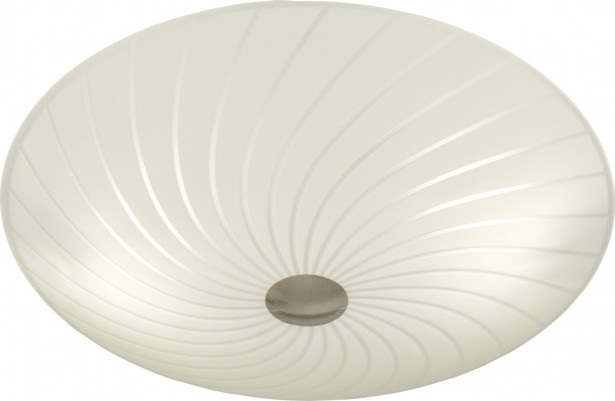 Plafondi Aneta Lighting Cyklon, Ø 340x140 mm, satiinilasi, teräs