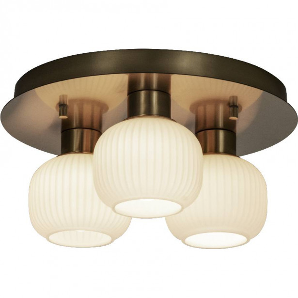 Plafondi Aneta Lighting Messina, Ø28cm, IP44, mattamessinki/valkoinen