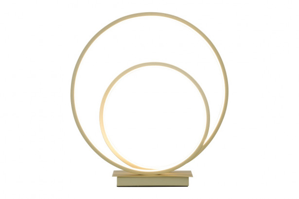 LED-pöytävalaisin Aneta Lighting Loop, 14W, Ø350x375mm, IP20, champange