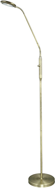LED-lattiavalaisin Aneta Lighting Moto, 950x1400x1480 mm, antiikkimessinki