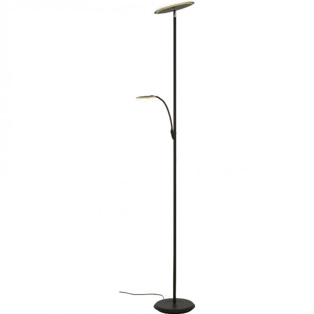 Lattiavalaisin Aneta Lighting Stockholm, 184cm, lukuvalolla, himmennettävä, musta