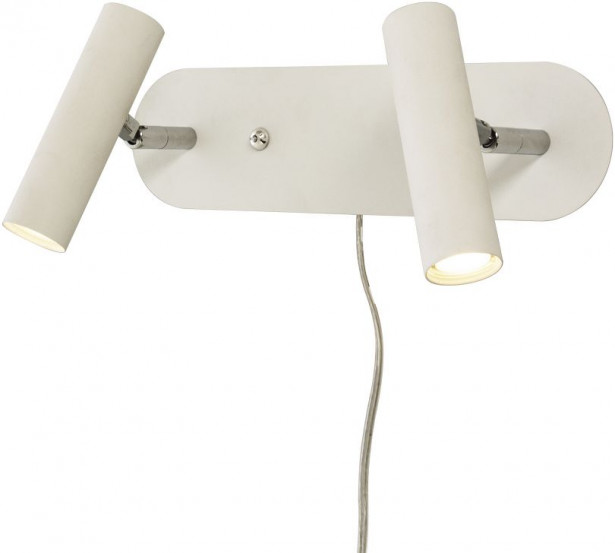 LED-seinävalaisin Aneta Lighting Artic, 2-osainen, 3000K, valkoinen