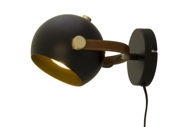 Seinävalaisin Aneta Lighting Bow, 7W, Ø185x140mm, IP20, GU10, musta