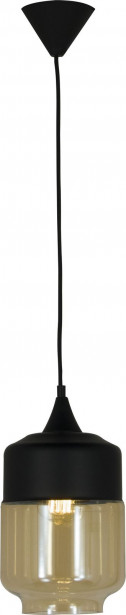 Kattovalaisin Aneta Lighting Mitte, ø 18cm, musta/meripihka