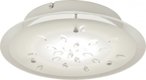 LED-kattoplafondi Aneta Lighting Lara, ø 32cm, valkoinen/kirkas