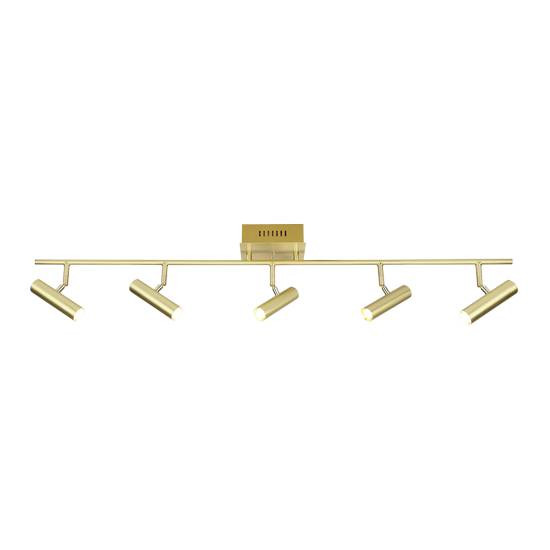 Kattospotti Aneta Lighting Artic, 5-osainen, suora, mattamessinki