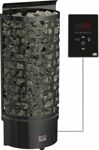 Sähkökiuas SAWO Aries Wall Black Ni2, 6kW, 5-8m³, erillinen ohjaus