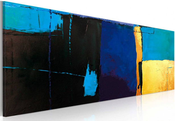 Taulu Artgeist Kiehtova sininen, käsinmaalattu, 40x100cm