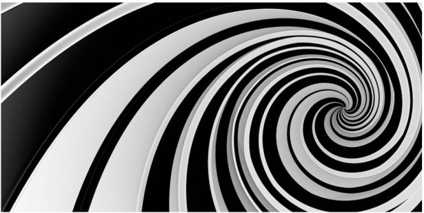 Kuvatapetti Artgeist Black and white swirl, 550x270cm