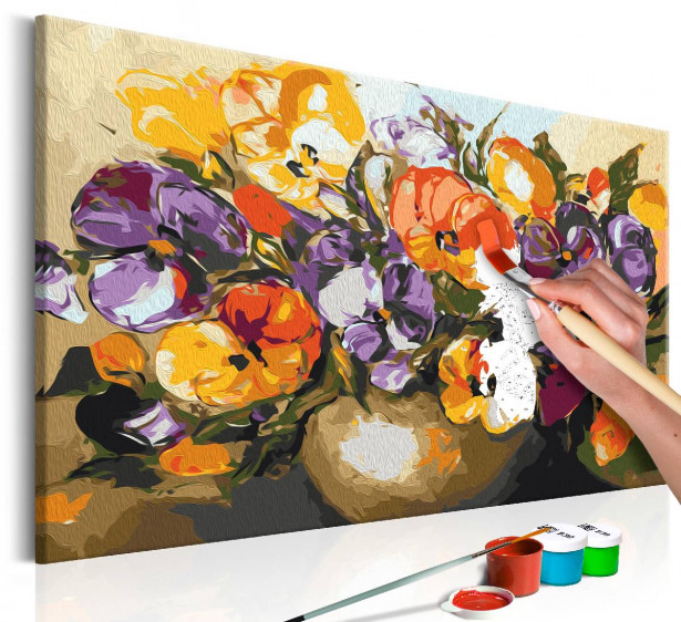 DIY-taulu Artgeist Vase Of Pansies, 40x60cm