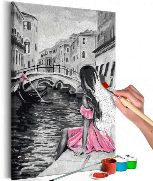DIY-taulu Artgeist A Girl In A Pink Dress, 60x40cm