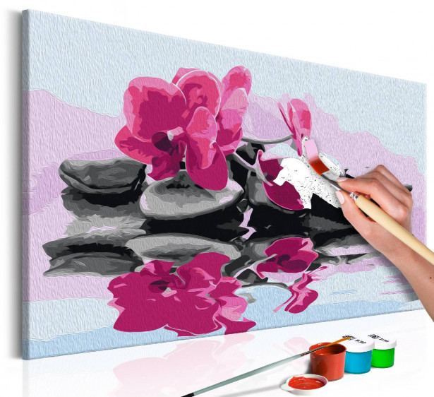 DIY-taulu Artgeist Orchid With Zen Stones III, 40x60cm