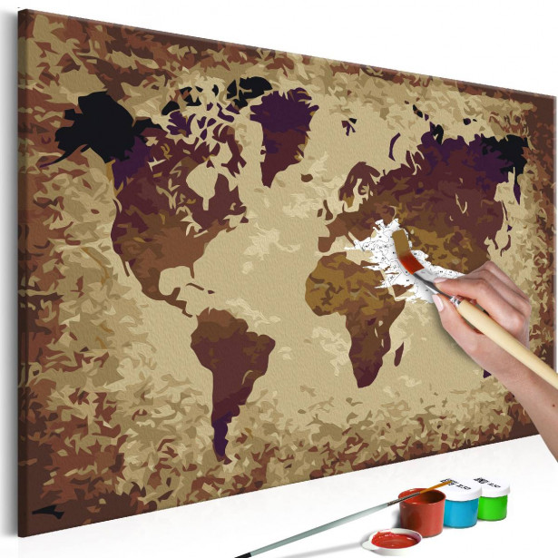 DIY-taulu Artgeist Brown World Map II, 40x60cm