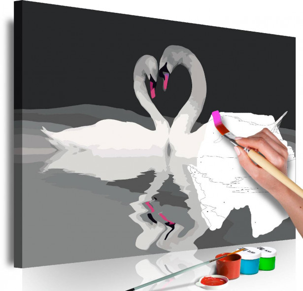 DIY-taulu Artgeist Swan Couple, 40x60cm