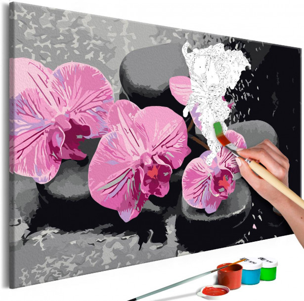 DIY-taulu Artgeist Orchid With Zen Stones II, 40x60cm