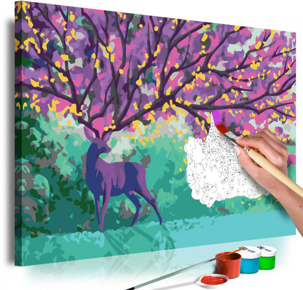 DIY-taulu Artgeist Purple Deer, 40x60cm