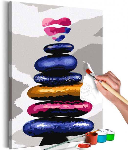 DIY-taulu Artgeist Colored Pebbles, 60x40cm
