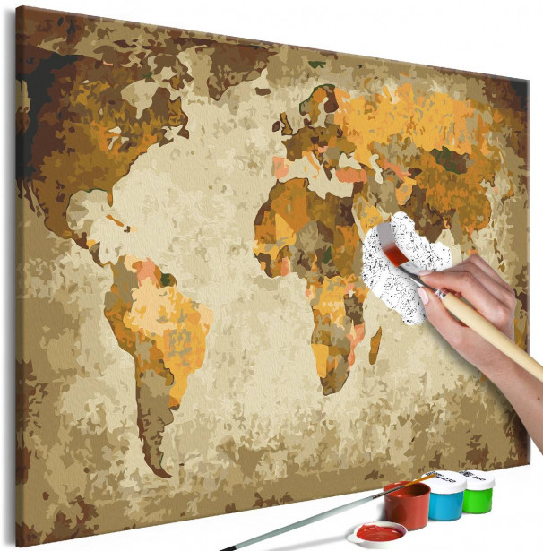 DIY-taulu Artgeist Brown World Map, 40x60cm