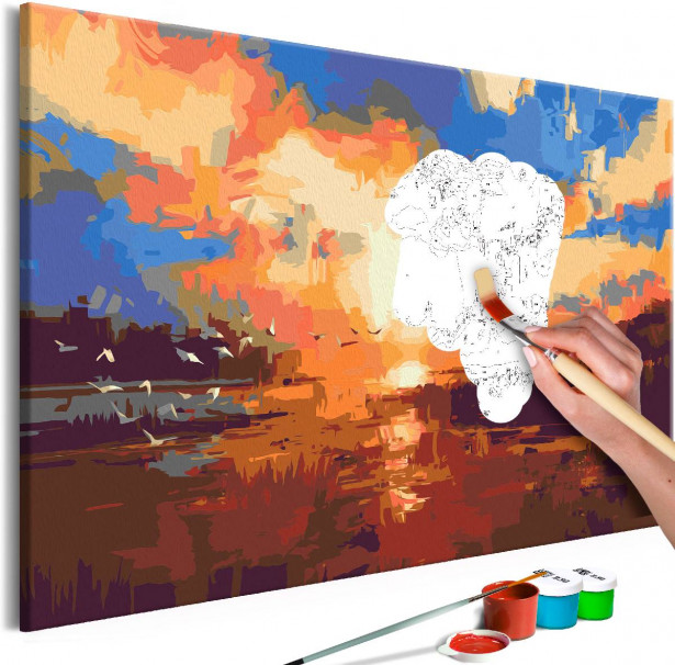 DIY-taulu Artgeist Sunset on the Lake, 40x60cm