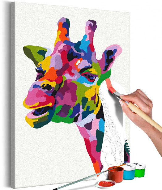 DIY-taulu Artgeist Colourful Giraffe, 60x40cm