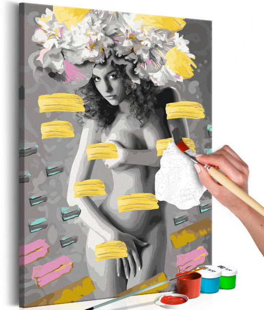 DIY-taulu Artgeist Naked Woman With Flowers, 60x40cm