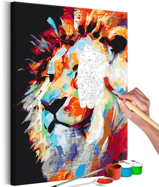 DIY-taulu Artgeist Portrait of a Colourful Lion, 60x40cm