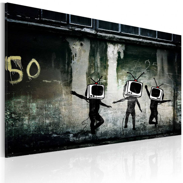 Taulu Artgeist TV heads dance - Banksy 40x60cm