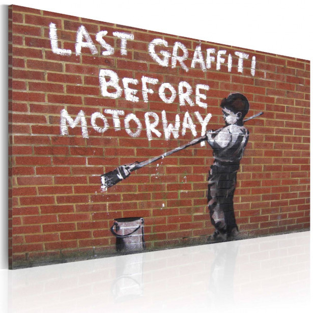 Taulu Artgeist Last graffiti before motorway - Banksy 40x60cm