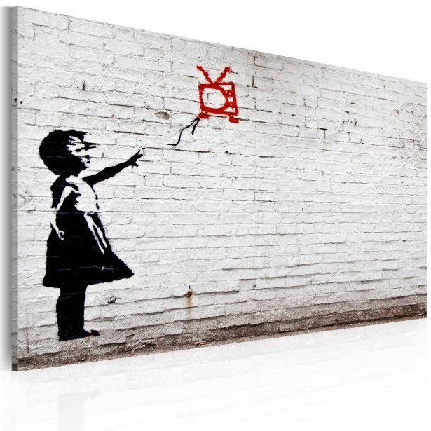 Taulu Artgeist Girl with TV - Banksy 40x60cm