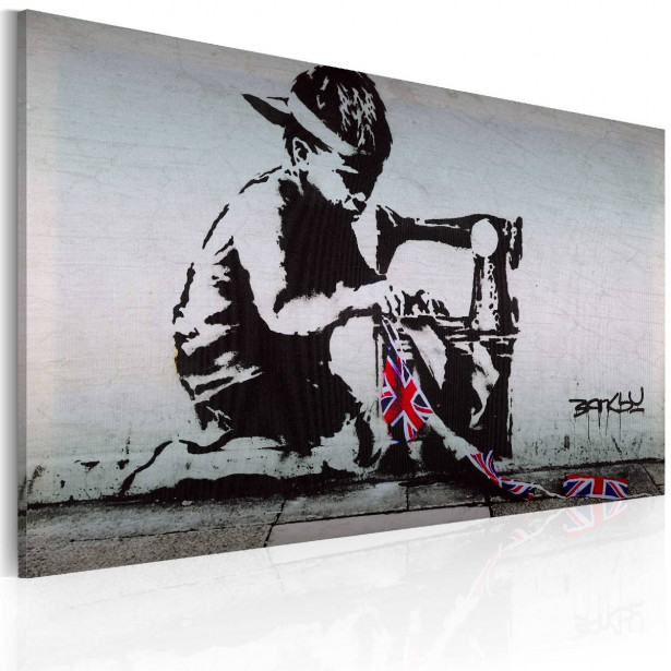 Taulu Artgeist Union Jack Kid - Banksy 40x60cm