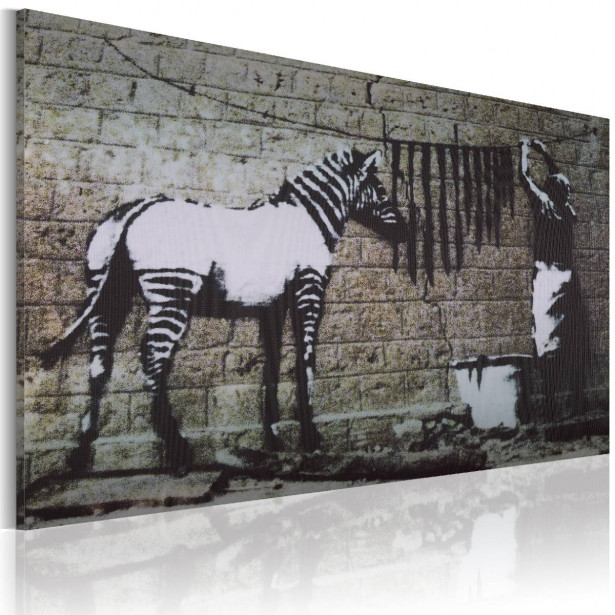 Taulu Artgeist Zebra pesu - Banksy 40x60cm