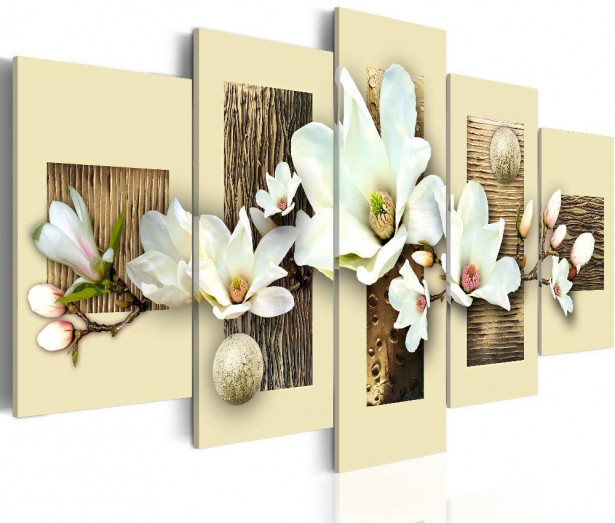 Canvas-taulu Artgeist Texture and magnolia, eri kokoja