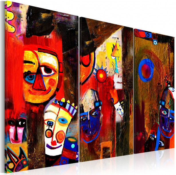 Taulu Artgeist Abstract Carnival, käsinmaalattu, 80x120cm