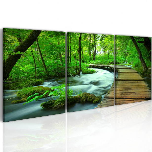 Taulu Artgeist Forest broadwalk 3-osainen 40x120cm