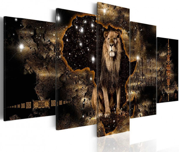 Canvas-taulu Artgeist Golden Lion, eri kokoja