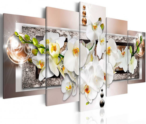 Canvas-taulu Artgeist White abstract orchid, eri kokoja