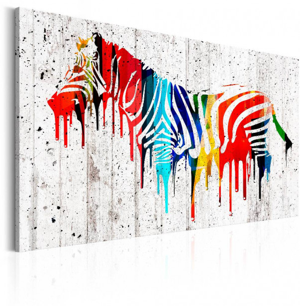 Canvas-taulu Artgeist Colourful Zebra, eri kokoja