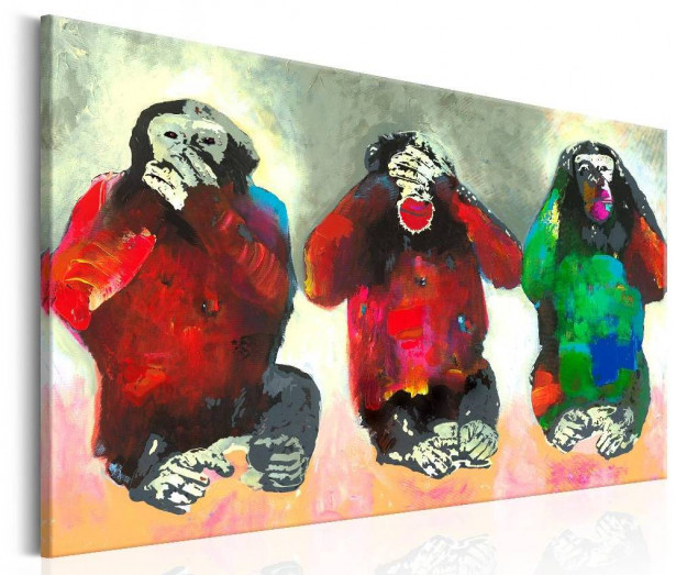 Canvas-taulu Artgeist Three Wise Monkeys, eri kokoja