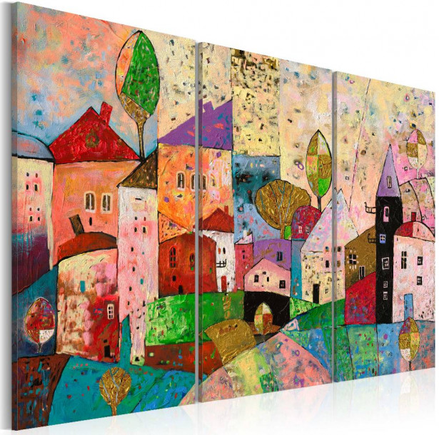 Canvas-taulu Artgeist Picturesque Small Town, eri kokoja