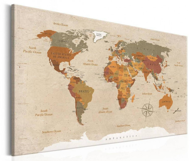 Canvas-taulu Artgeist World Map, eri kokoja