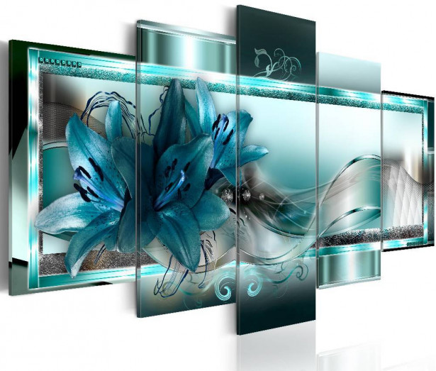 Canvas-taulu Artgeist Sky Blue Lilies, eri kokoja