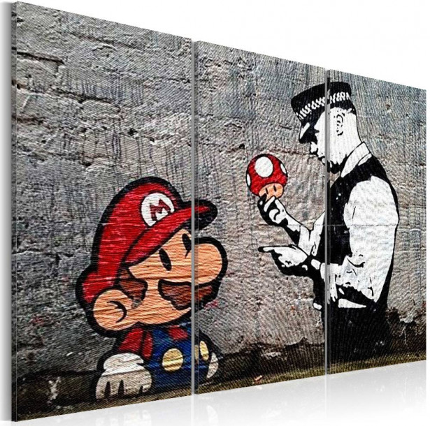 Canvas-taulu Artgeist Super Mario Mushroom Cop II, eri kokoja