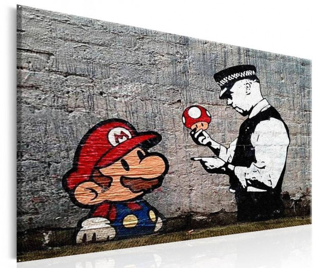 Canvas-taulu Artgeist Mario and Cop, eri kokoja
